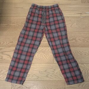 Fruit of the Loom Men's Plaid Sweatpants - Red and Gray